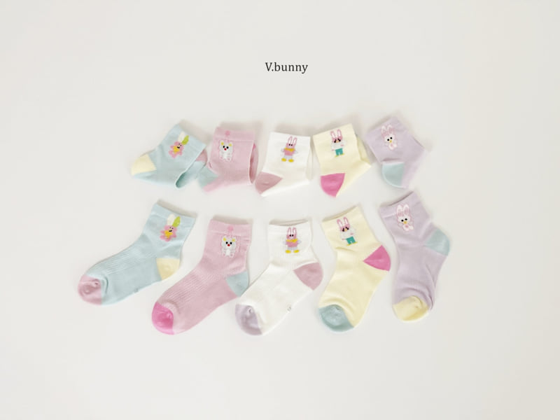 V Bunny - Korean Children Fashion - #Kfashion4kids - Keyring Socks Set - 5