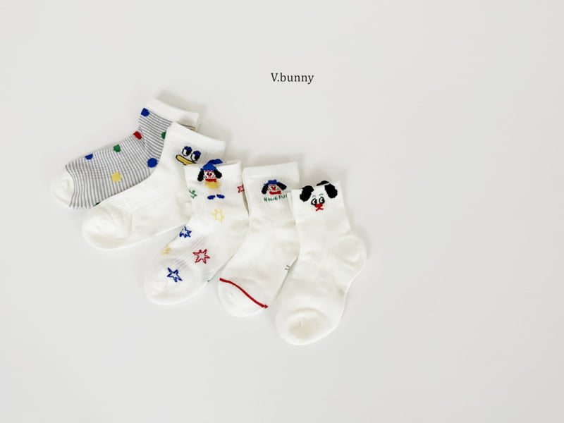 V Bunny - Korean Children Fashion - #kidzfashiontrend - Poco Poco Socks Set - 4