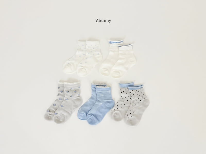 V Bunny - Korean Children Fashion - #stylishchildhood - Raycle Socks Set - 4