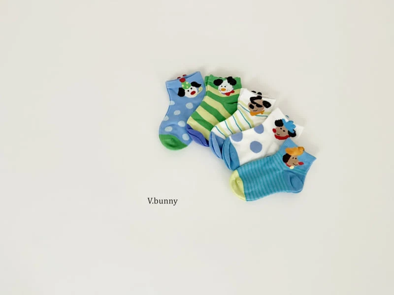 V Bunny - Korean Children Fashion - #childofig - Muffler Dog Socks Set - 3