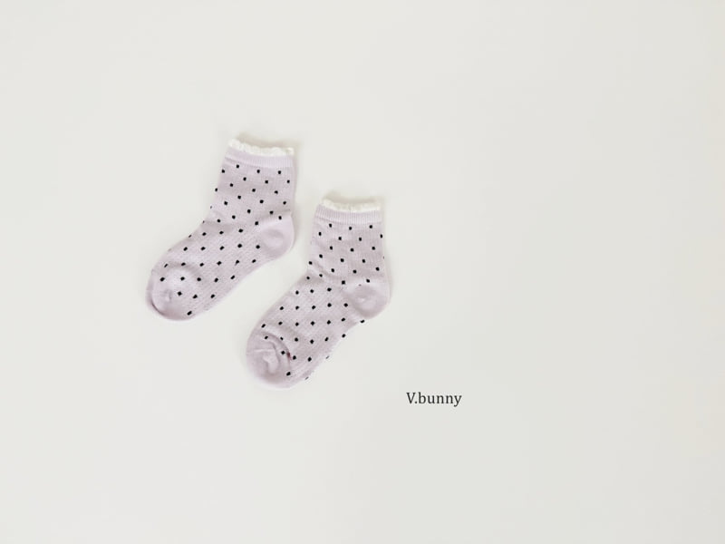 V Bunny - Korean Children Fashion - #childofig - Mauve Socks Set - 11
