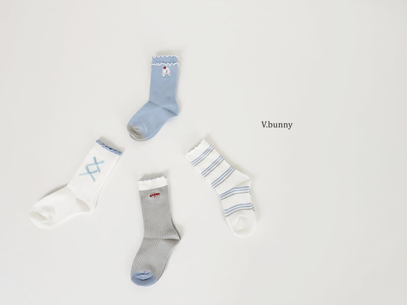 V Bunny - Korean Children Fashion - #childrensboutique - Elegance Socks Set - 2