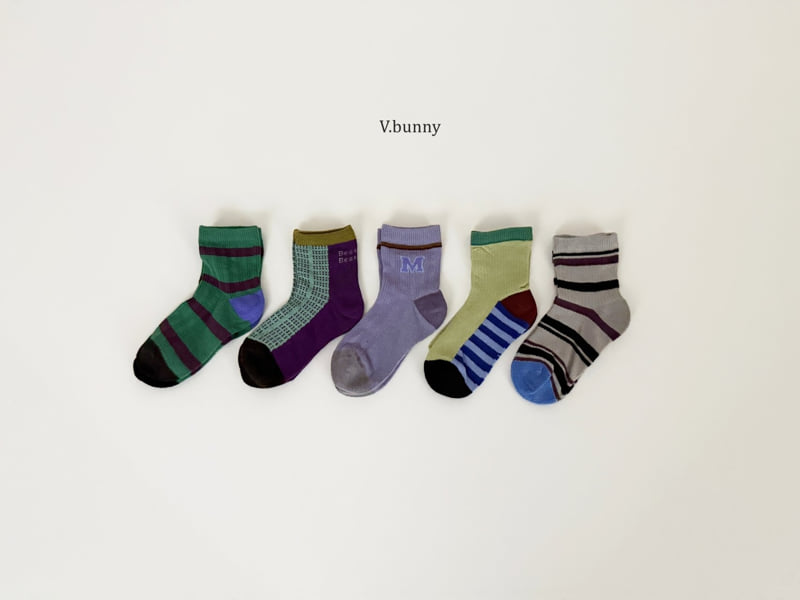 V Bunny - Korean Children Fashion - #childrensboutique - M Street Socks Set