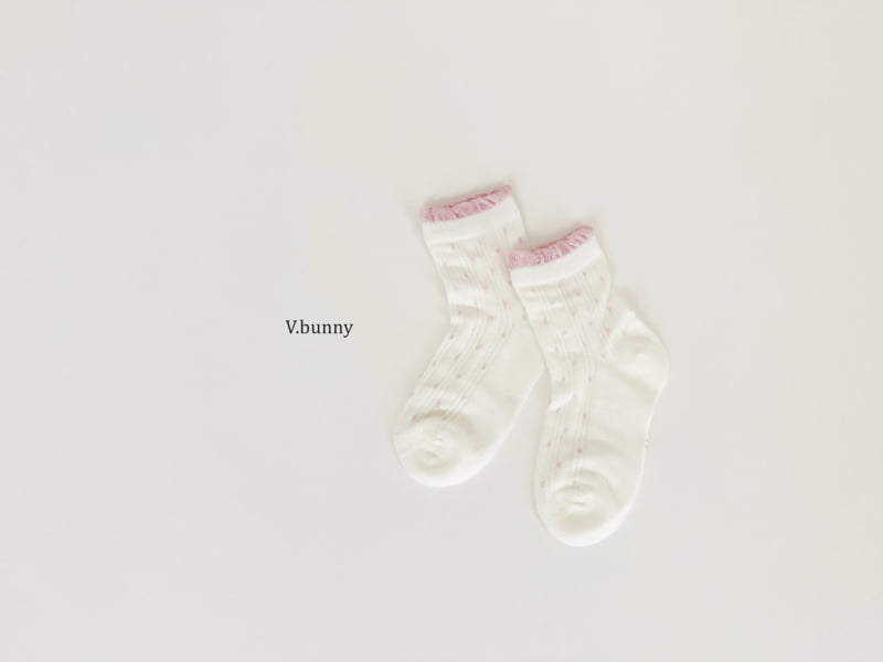 V Bunny - Korean Children Fashion - #childrensboutique - Milk Ribbon Socks Set - 8