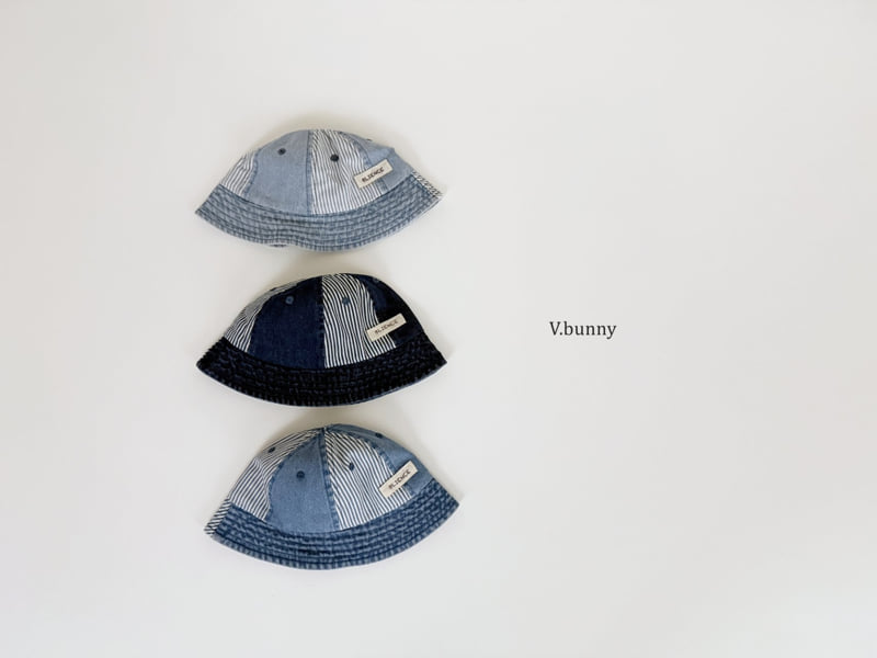 V Bunny - Korean Children Fashion - #childrensboutique - Mixed Denim Cap - 3