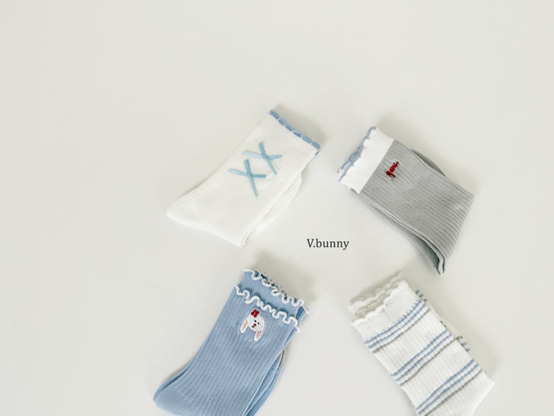 V Bunny - Korean Children Fashion - #designkidswear - Elegance Socks Set - 3