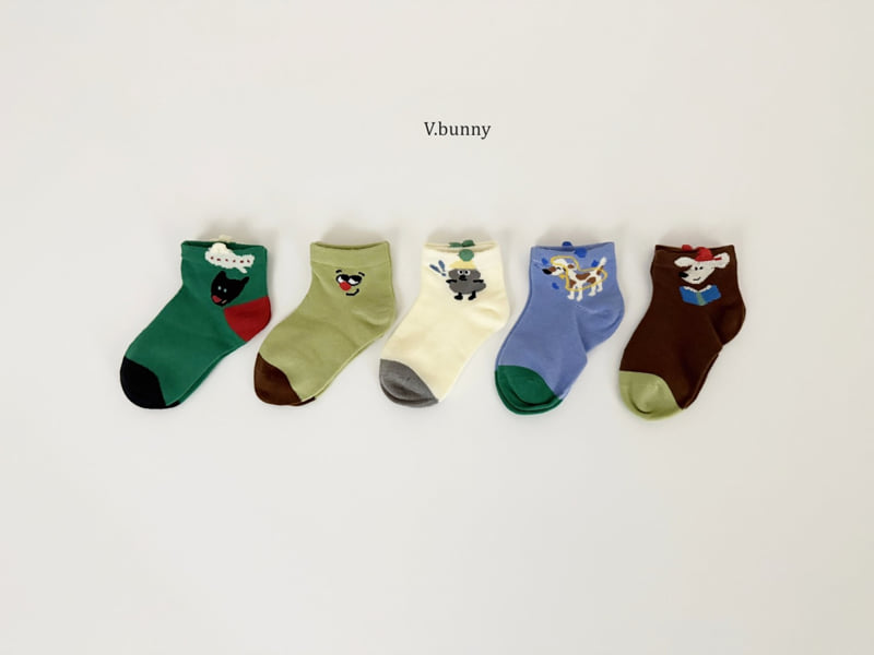 V Bunny - Korean Children Fashion - #designkidswear - Moody's Socks Set
