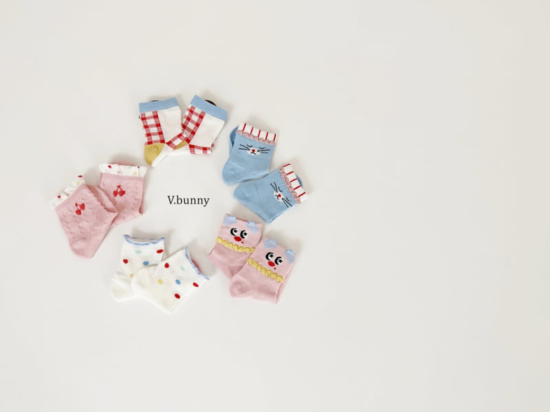 V Bunny - Korean Children Fashion - #designkidswear - Dear Friend Socks Set - 3