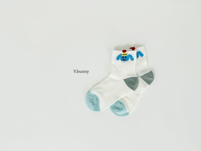 V Bunny - Korean Children Fashion - #discoveringself - Blues Socks Set - 8