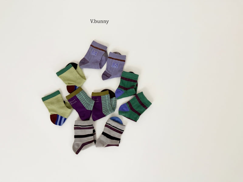 V Bunny - Korean Children Fashion - #discoveringself - M Street Socks Set - 3