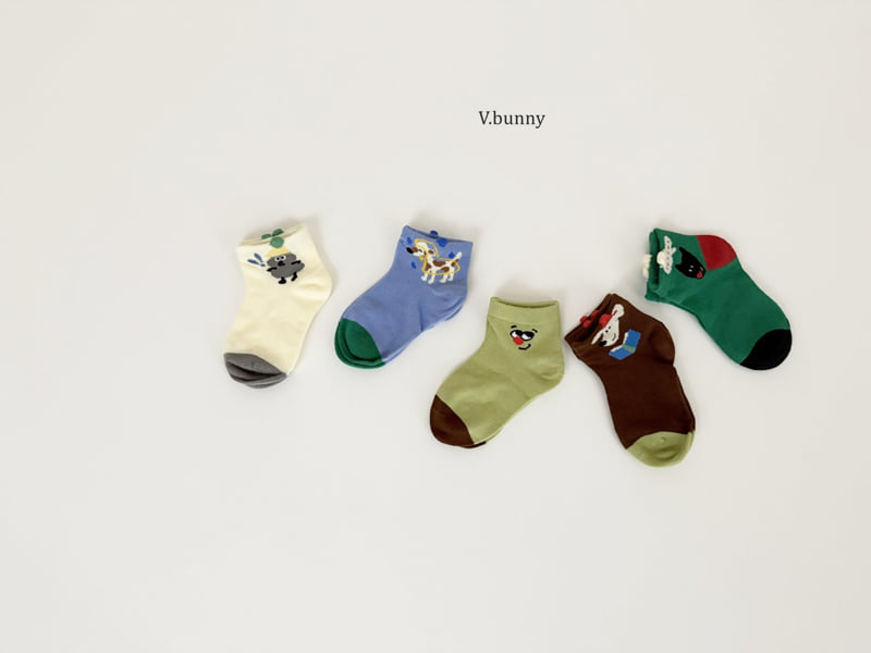 V Bunny - Korean Children Fashion - #discoveringself - Moody's Socks Set - 2