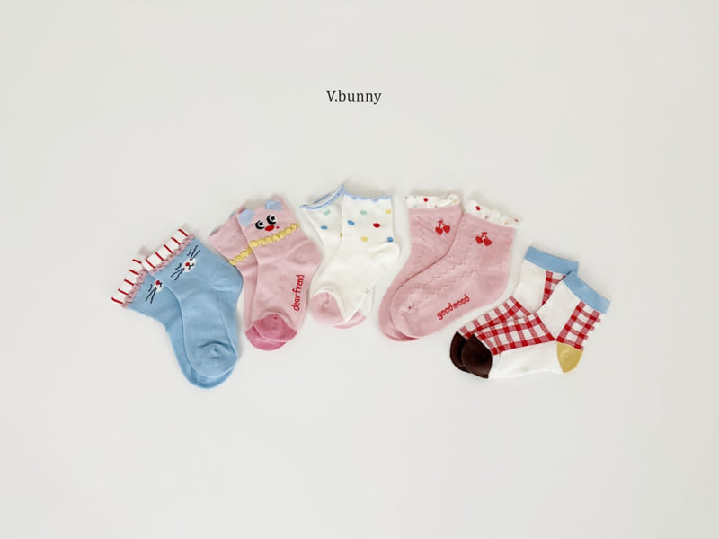 V Bunny - Korean Children Fashion - #designkidswear - Dear Friend Socks Set - 4