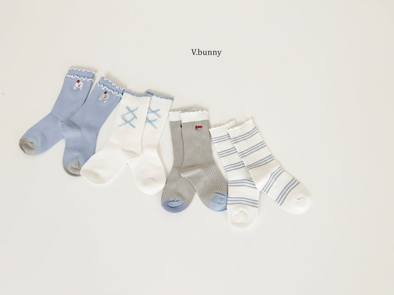V Bunny - Korean Children Fashion - #fashionkids - Elegance Socks Set - 5