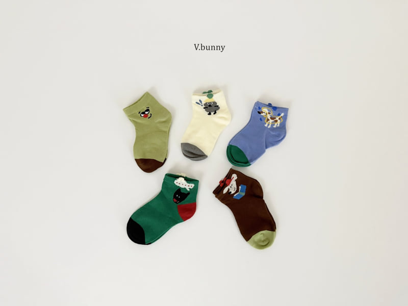 V Bunny - Korean Children Fashion - #fashionkids - Moody's Socks Set - 3