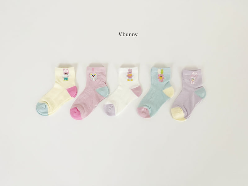 V Bunny - Korean Children Fashion - #fashionkids - Keyring Socks Set