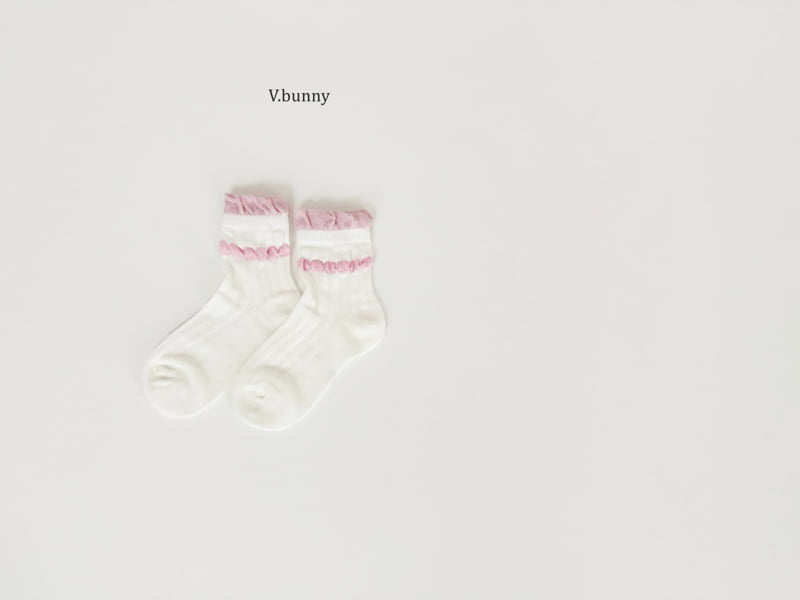 V Bunny - Korean Children Fashion - #fashionkids - Milk Ribbon Socks Set - 11
