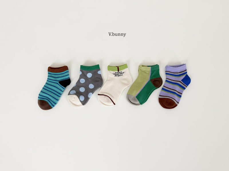 V Bunny - Korean Children Fashion - #fashionkids - Freewood Socks Set