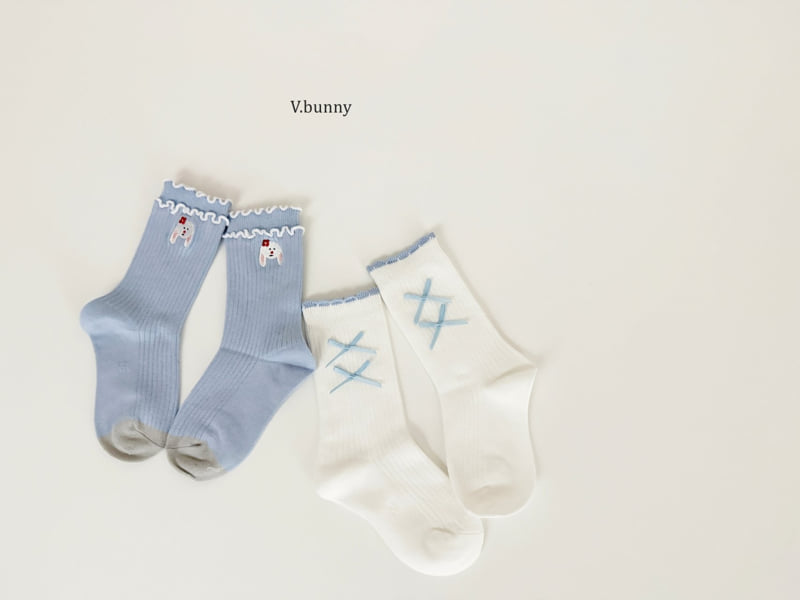 V Bunny - Korean Children Fashion - #kidsshorts - Elegance Socks Set - 6