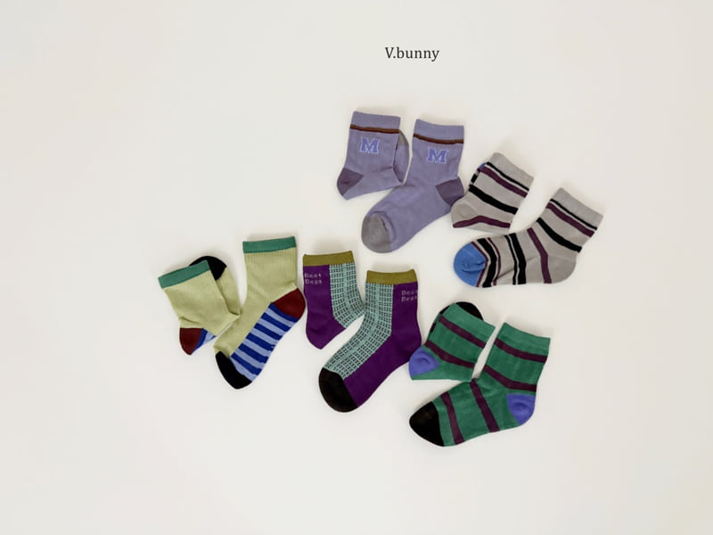 V Bunny - Korean Children Fashion - #kidsshorts - M Street Socks Set - 5