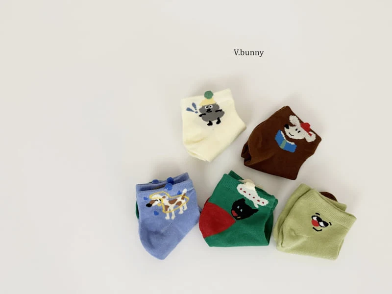 V Bunny - Korean Children Fashion - #fashionkids - Moody's Socks Set - 4