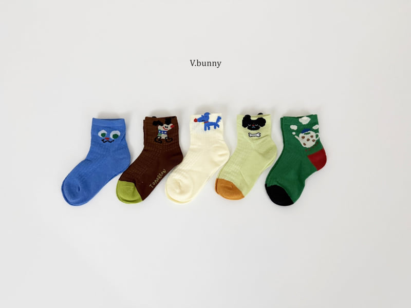 V Bunny - Korean Children Fashion - #kidsshorts - Teapot Socks Set