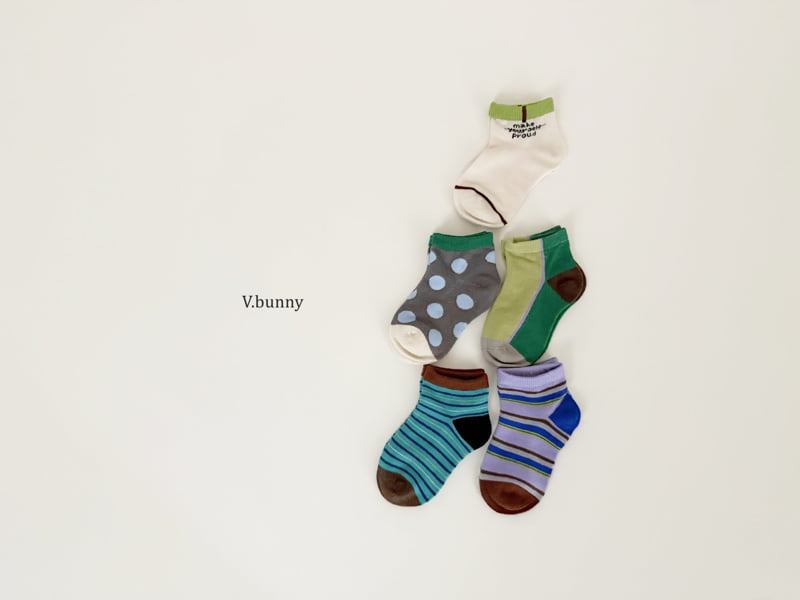 V Bunny - Korean Children Fashion - #kidsshorts - Freewood Socks Set - 2