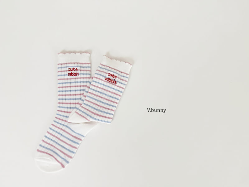 V Bunny - Korean Children Fashion - #kidsstore - Pink Pearl Socks Set - 8
