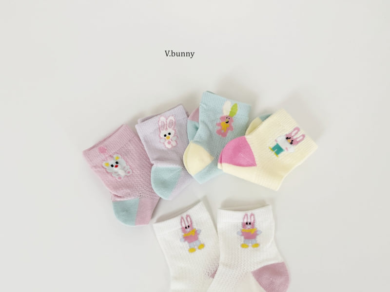 V Bunny - Korean Children Fashion - #kidsstore - Keyring Socks Set - 3