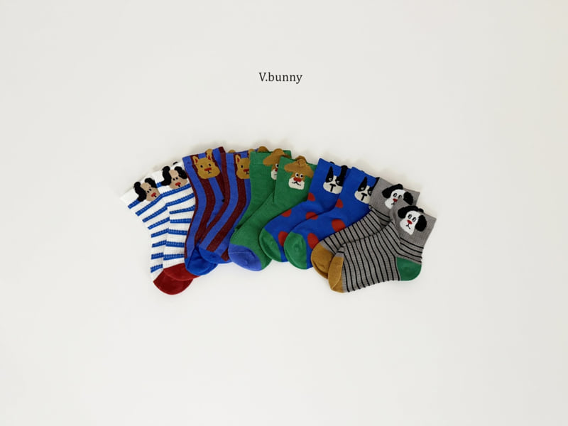 V Bunny - Korean Children Fashion - #kidsstore - Oji Socks Set - 6