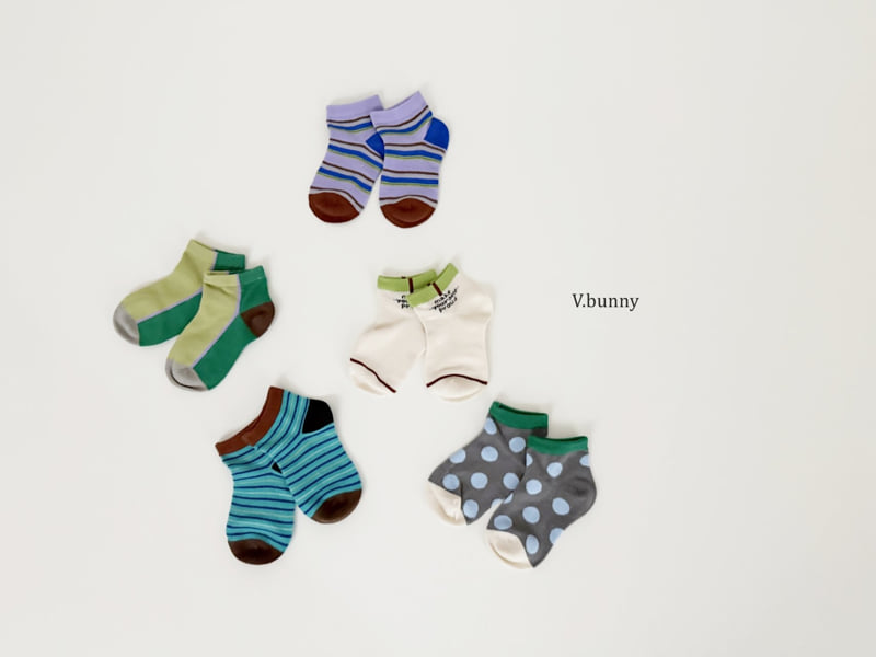 V Bunny - Korean Children Fashion - #kidsstore - Freewood Socks Set - 3