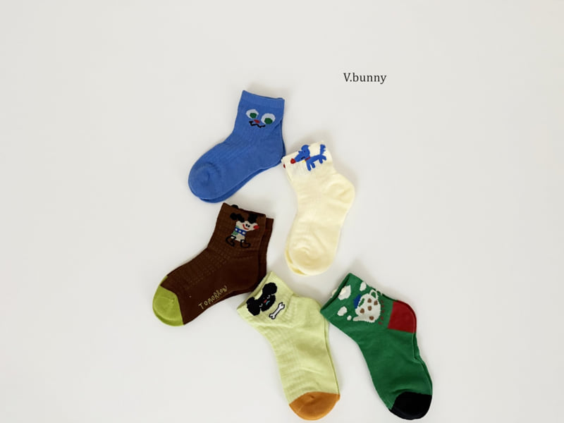 V Bunny - Korean Children Fashion - #kidzfashiontrend - Teapot Socks Set - 3