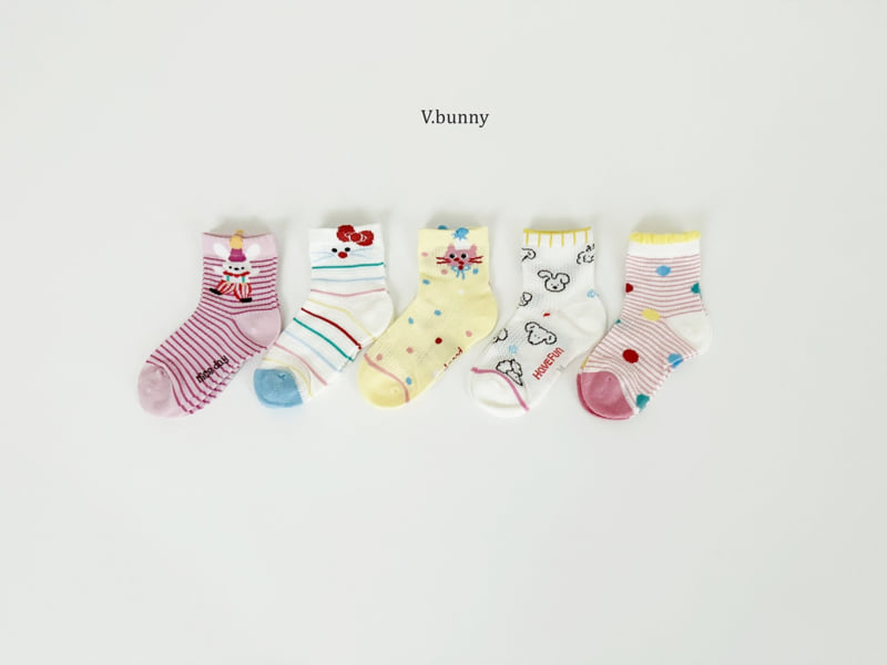 V Bunny - Korean Children Fashion - #kidzfashiontrend - Parade Socks Set