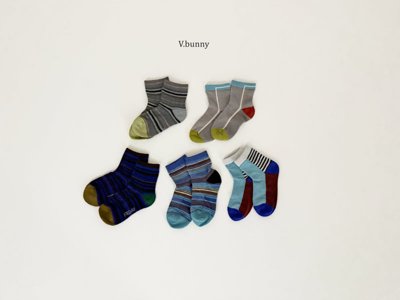 V Bunny - Korean Children Fashion - #kidzfashiontrend - Urban S Socks Set - 5