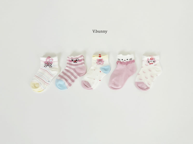 V Bunny - Korean Children Fashion - #kidzfashiontrend - Very Bunny Socks Set