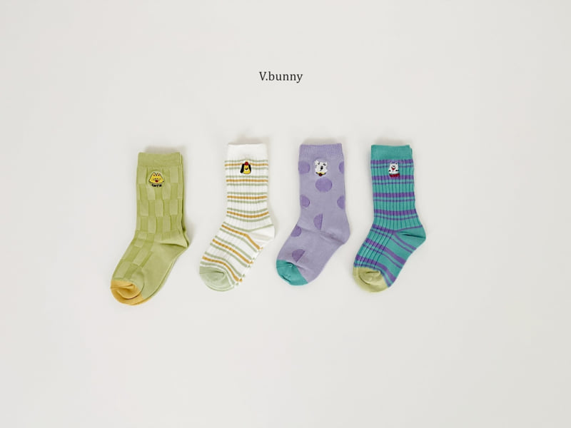 V Bunny - Korean Children Fashion - #littlefashionista - Joyful Socks Set