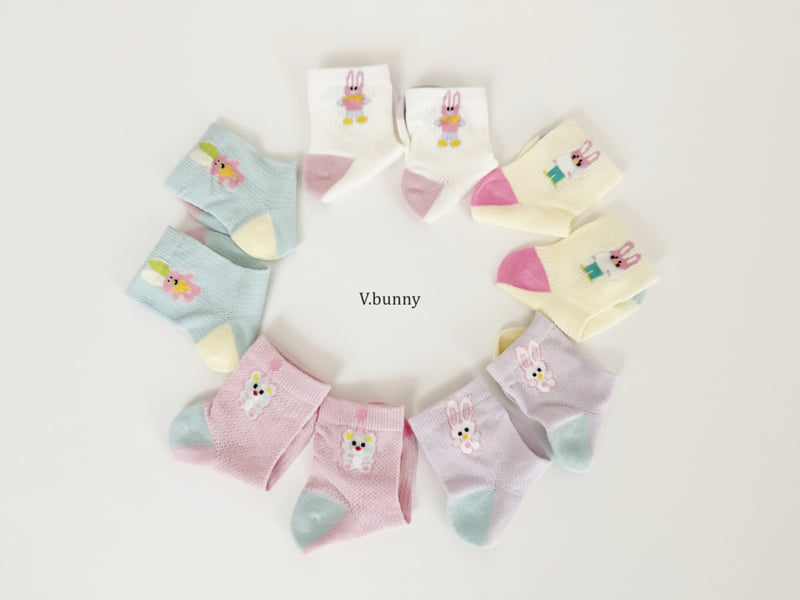 V Bunny - Korean Children Fashion - #littlefashionista - Keyring Socks Set - 6