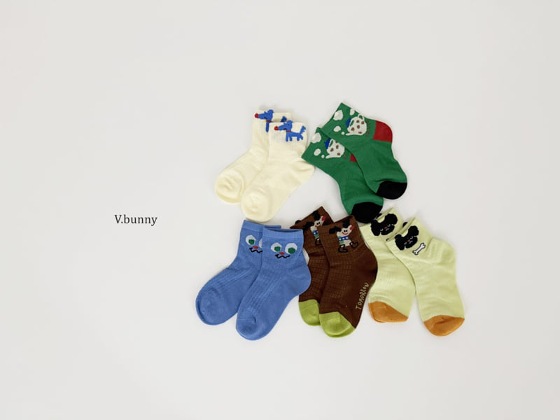 V Bunny - Korean Children Fashion - #littlefashionista - Teapot Socks Set - 5