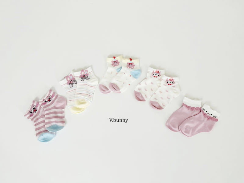 V Bunny - Korean Children Fashion - #littlefashionista - Very Bunny Socks Set - 3