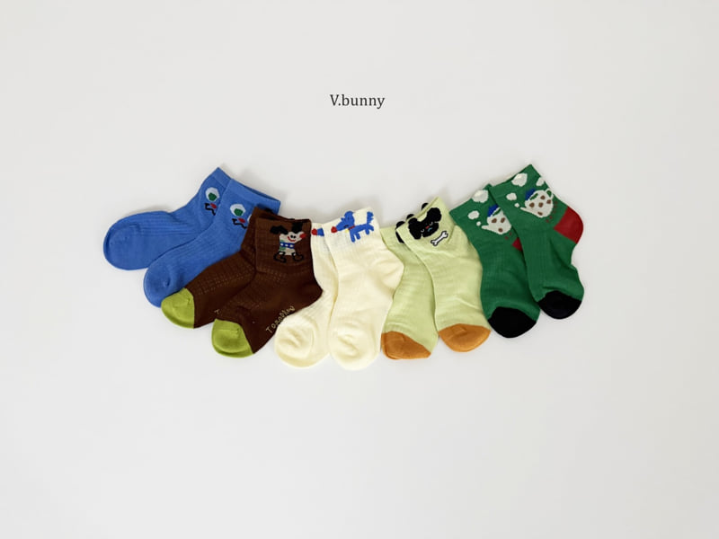 V Bunny - Korean Children Fashion - #magicofchildhood - Teapot Socks Set - 6