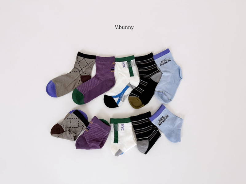 V Bunny - Korean Children Fashion - #magicofchildhood - Outfit Socks Set - 5