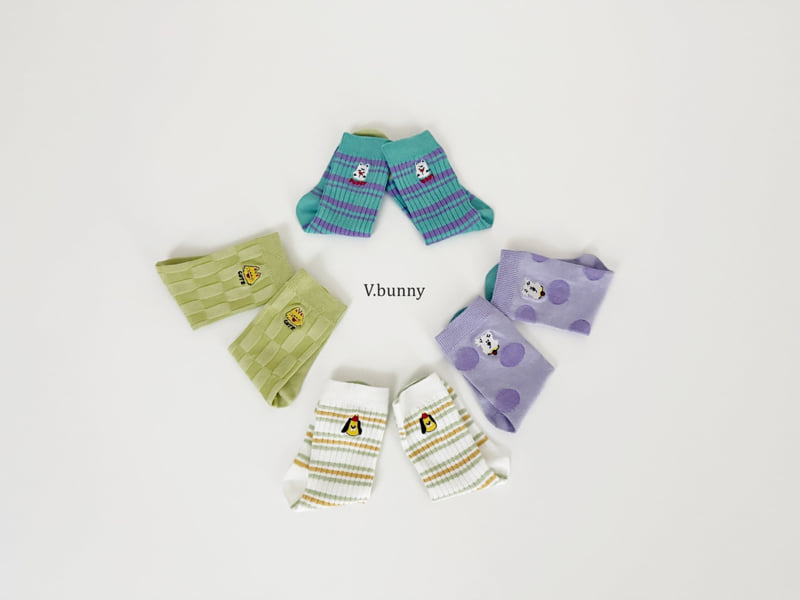 V Bunny - Korean Children Fashion - #minifashionista - Joyful Socks Set - 3