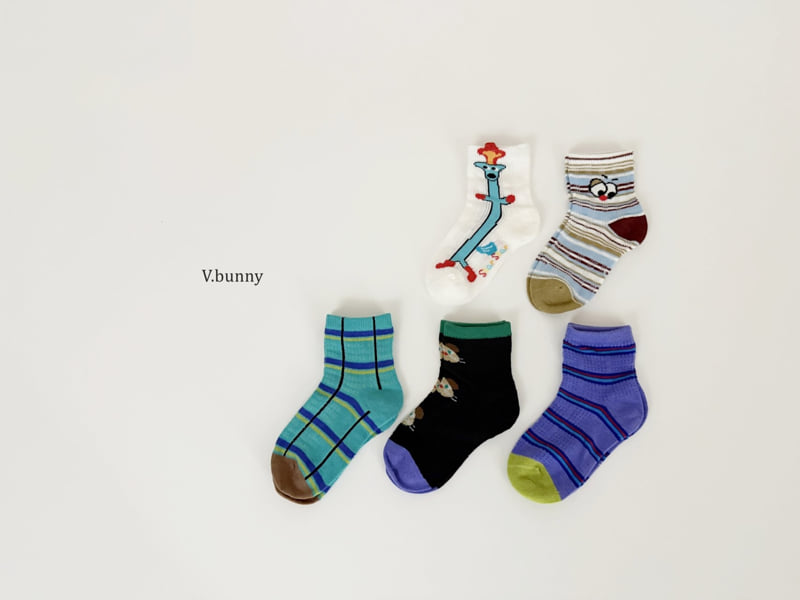 V Bunny - Korean Children Fashion - #minifashionista - Any Boom Socks Set - 2