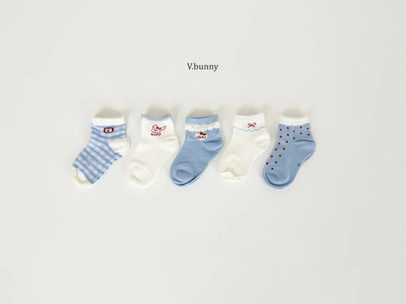 V Bunny - Korean Children Fashion - #minifashionista - Sunny Ribbon Socks Set