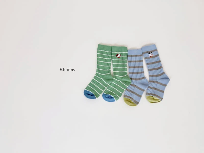 V Bunny - Korean Children Fashion - #minifashionista - Mungs Socks Set - 6
