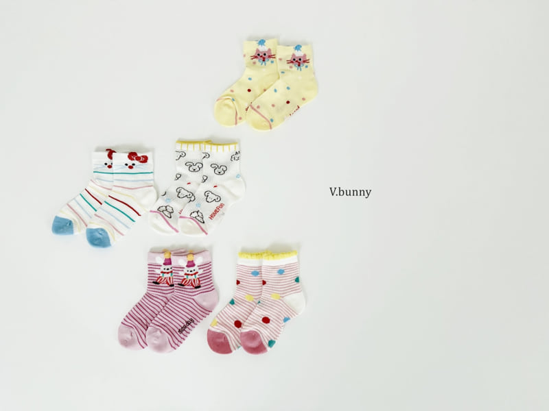 V Bunny - Korean Children Fashion - #minifashionista - Parade Socks Set - 5