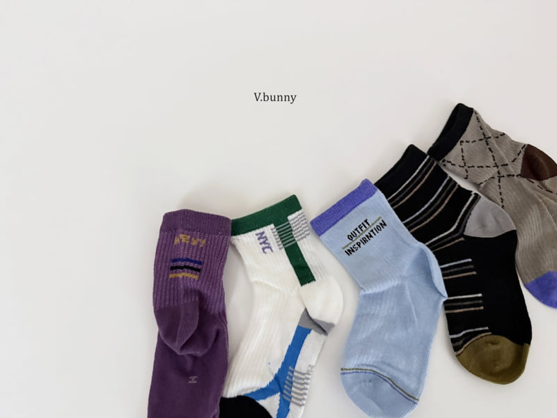 V Bunny - Korean Children Fashion - #minifashionista - Outfit Socks Set - 6