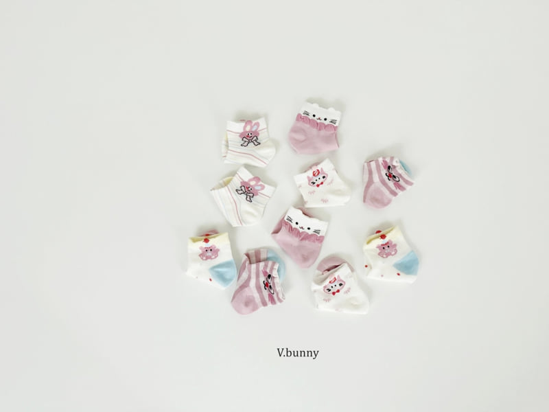 V Bunny - Korean Children Fashion - #minifashionista - Very Bunny Socks Set - 5