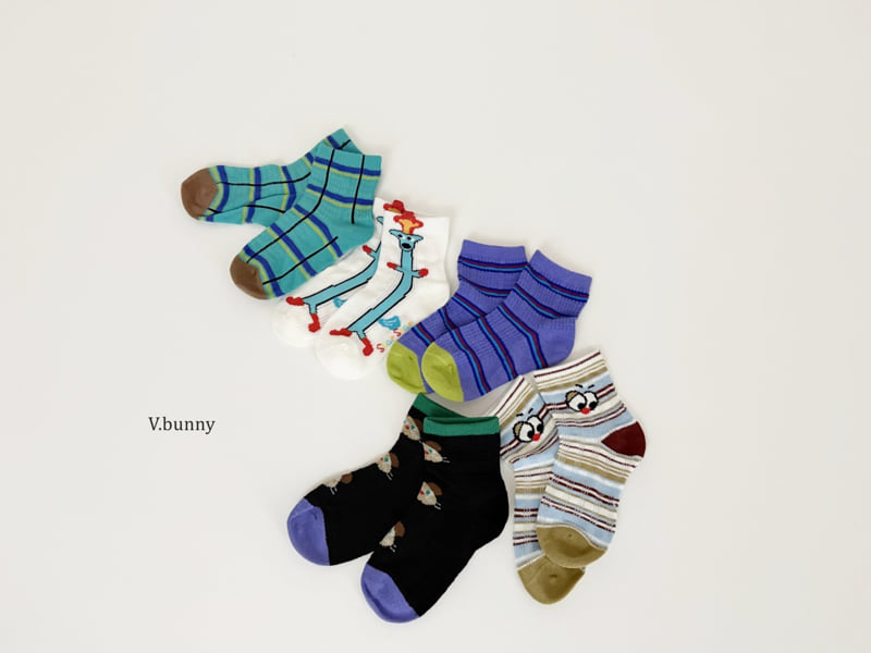 V Bunny - Korean Children Fashion - #prettylittlegirls - Any Boom Socks Set - 3