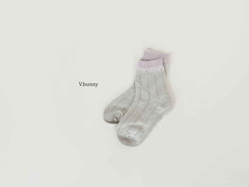 V Bunny - Korean Children Fashion - #prettylittlegirls - Mauve Socks Set - 10