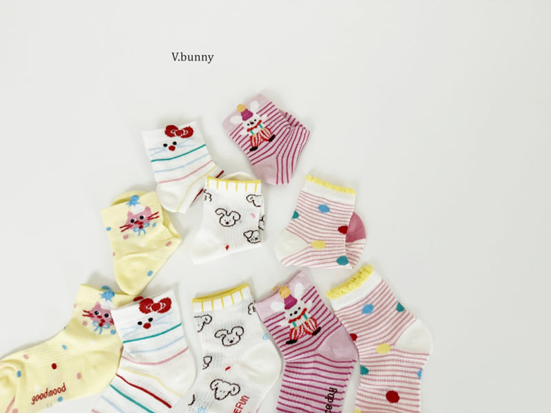 V Bunny - Korean Children Fashion - #prettylittlegirls - Parade Socks Set - 6